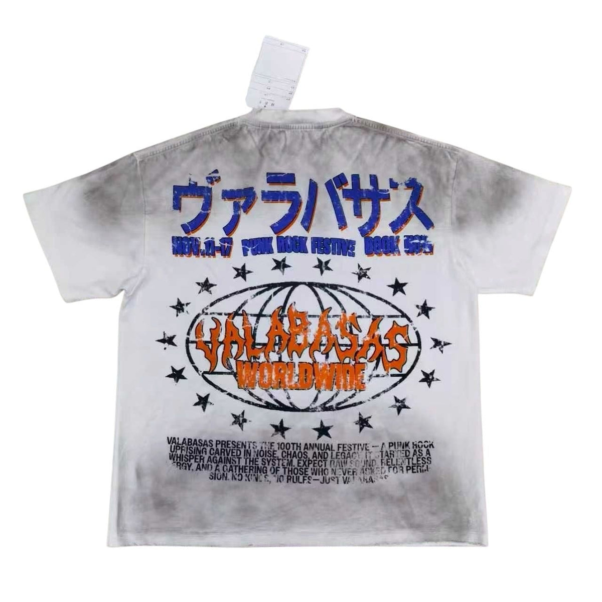 Valabasas - Punk Fest Tee - White — front view