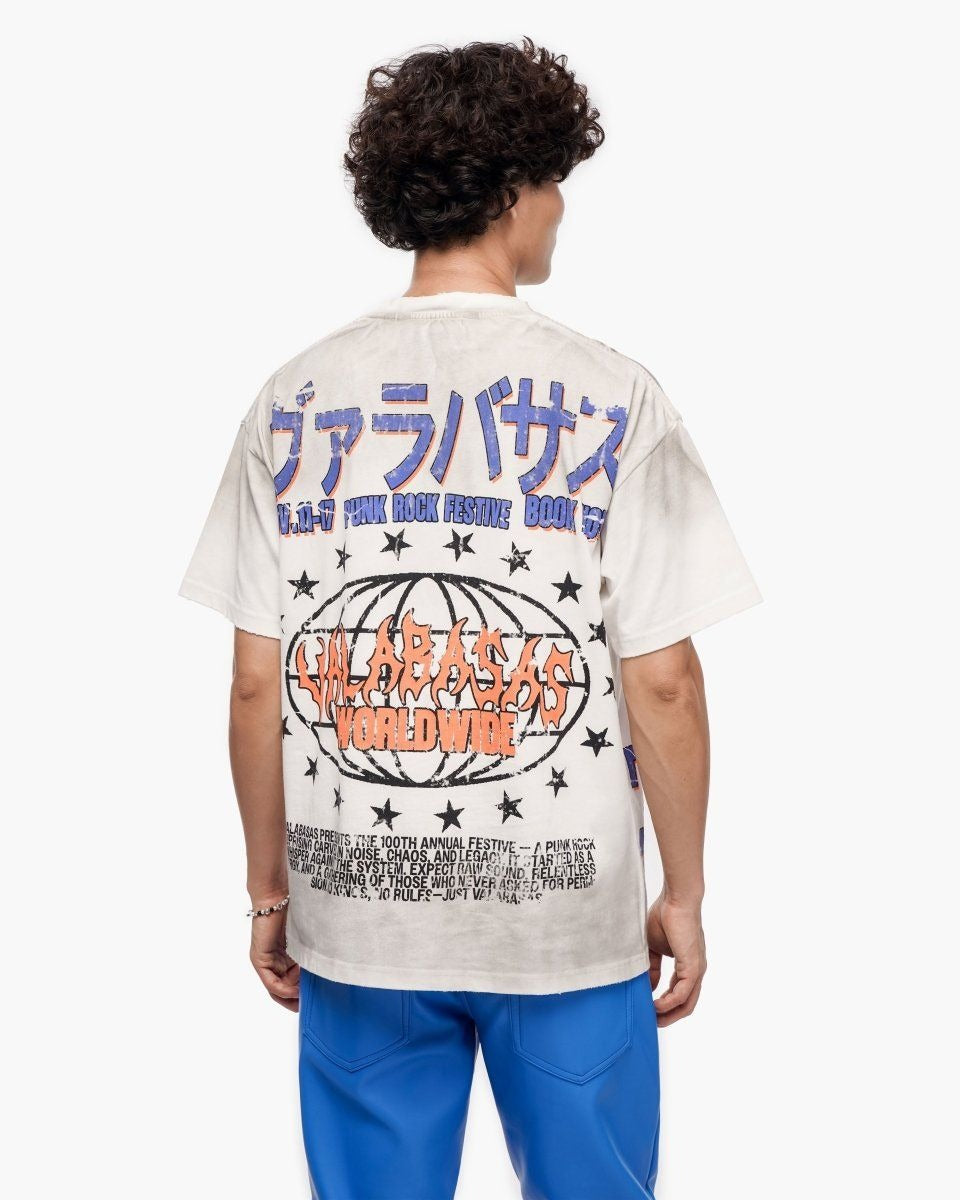 Valabasas - Punk Fest Tee - White — front view