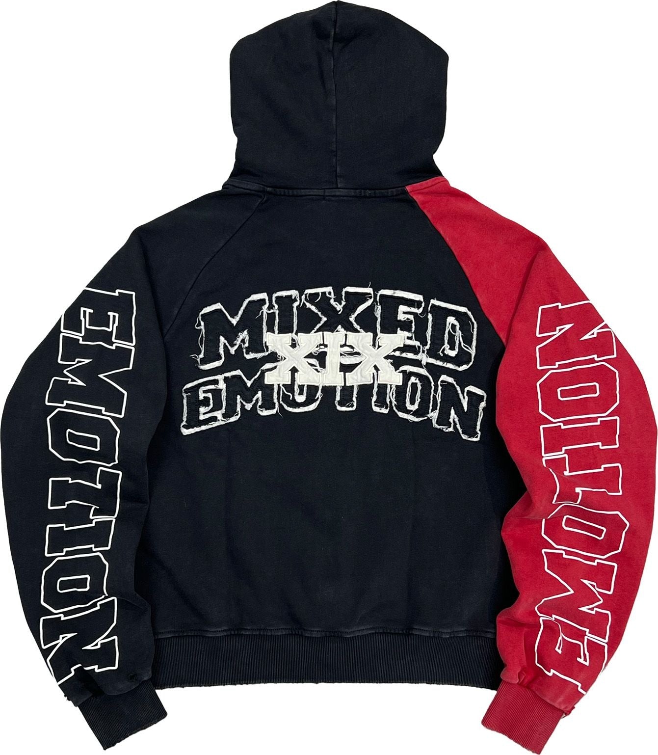 Mixed Emotion - Split Decision Hoodie - Red — front view