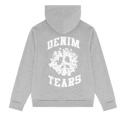Denim Tears - Denim University Zip Hoodie - Grey — front view