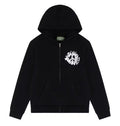 Denim Tears - Denim University Zip Hoodie - Black/White — front view