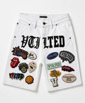 Vtilted - "Scouts" Jorts - White — front view