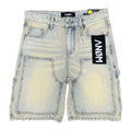 Anom Builder Short in VTG Gray denim — front view