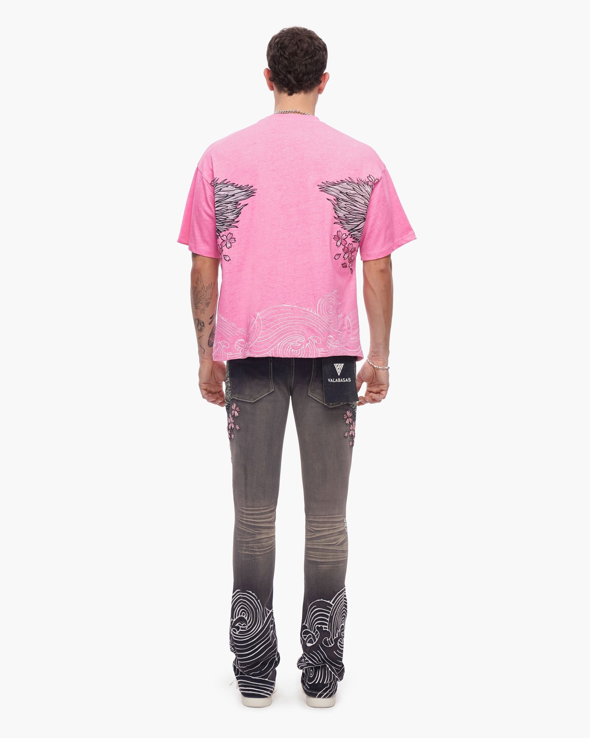 Valabasas - Tenka Stacked Denim - Grey Wash — front view