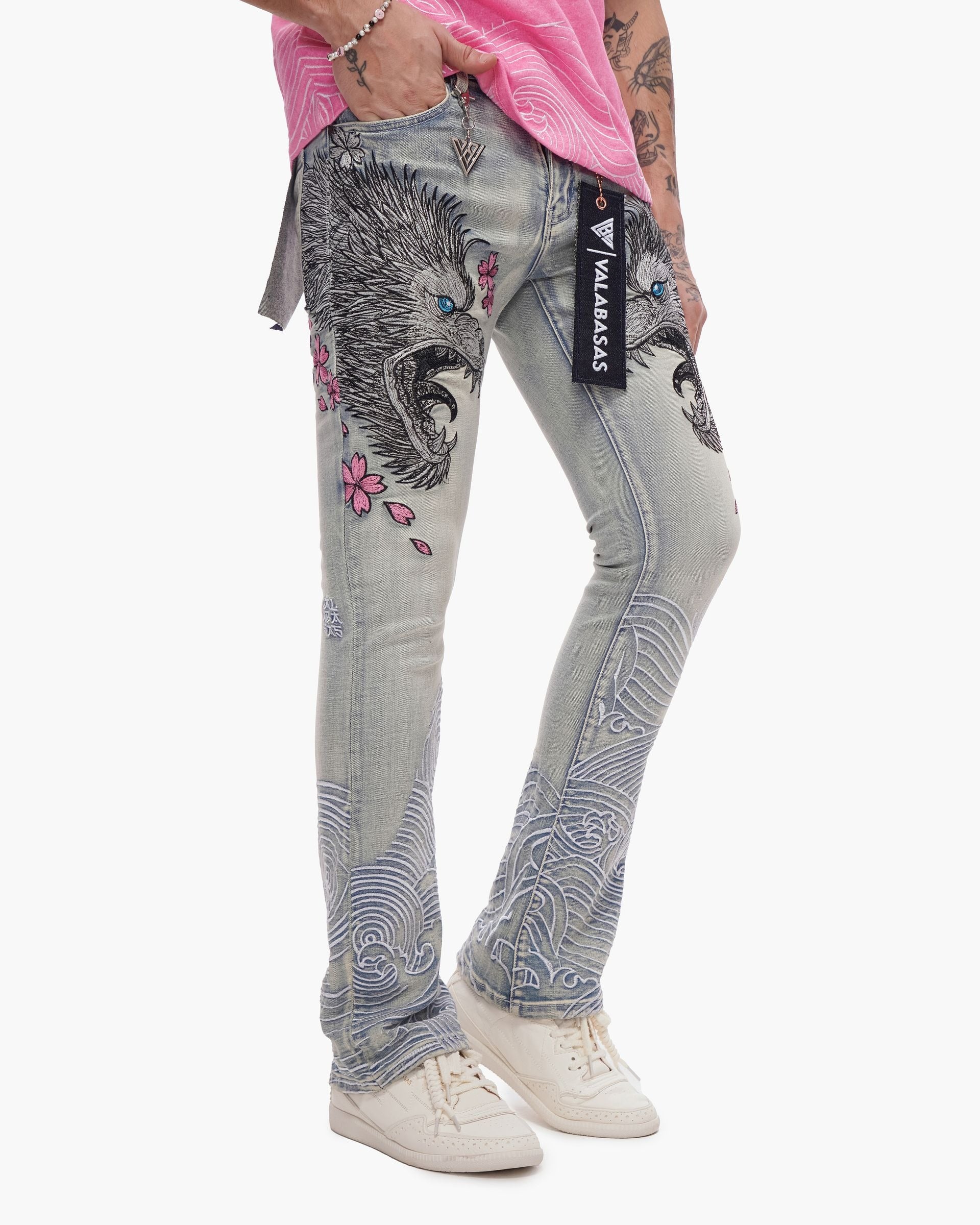 Valabasas - Tenka Stacked Denim - Light Blue Wash — front view