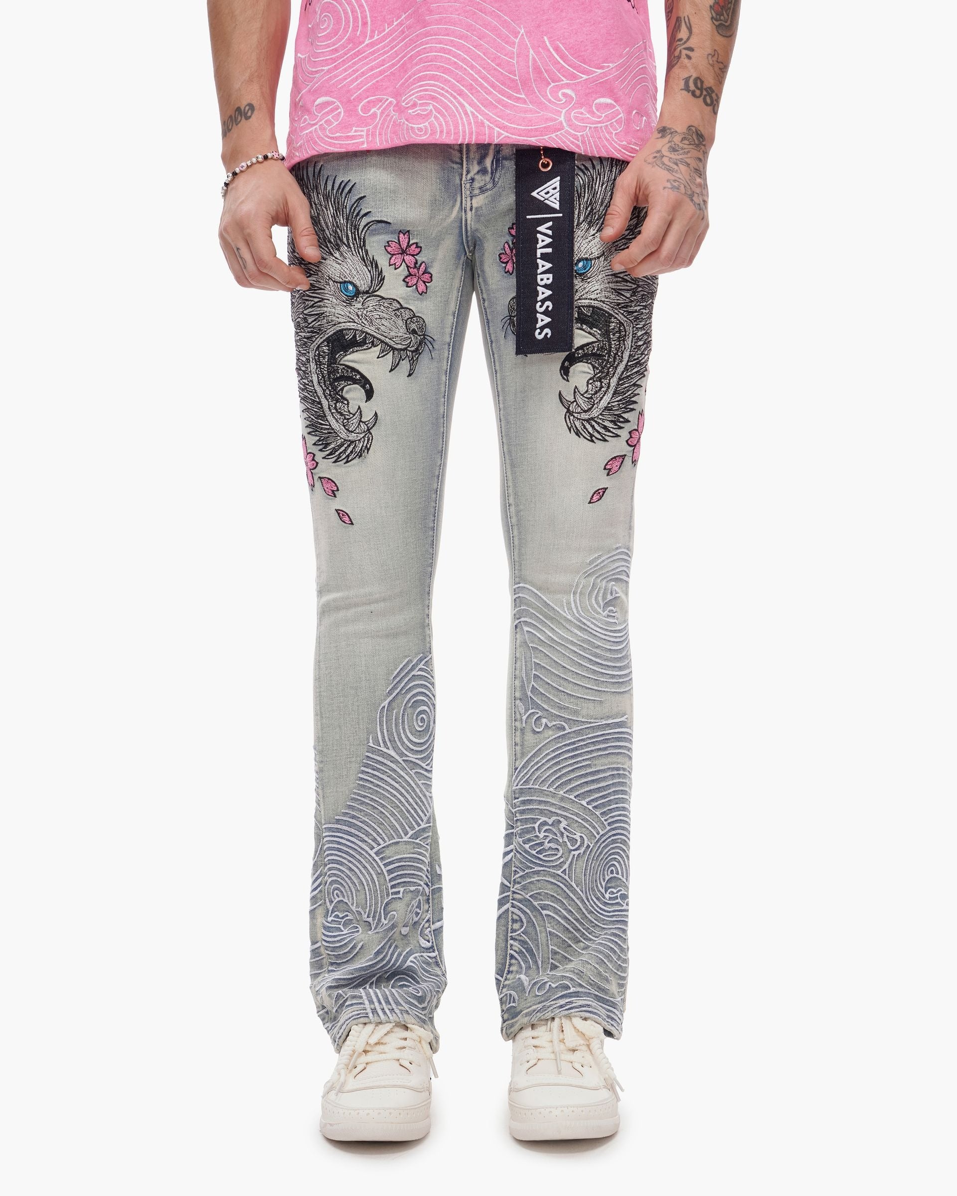 Valabasas - Tenka Stacked Denim - Light Blue Wash — front view