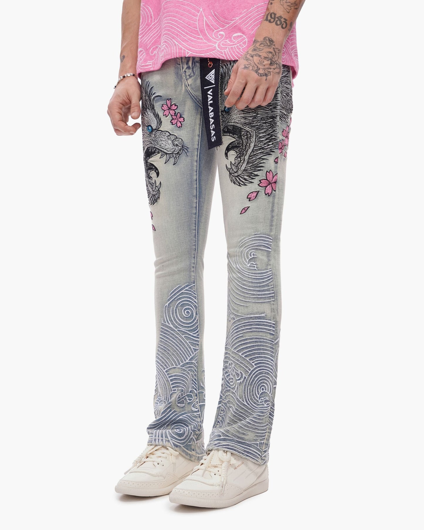 Valabasas - Tenka Stacked Denim - Light Blue Wash — front view