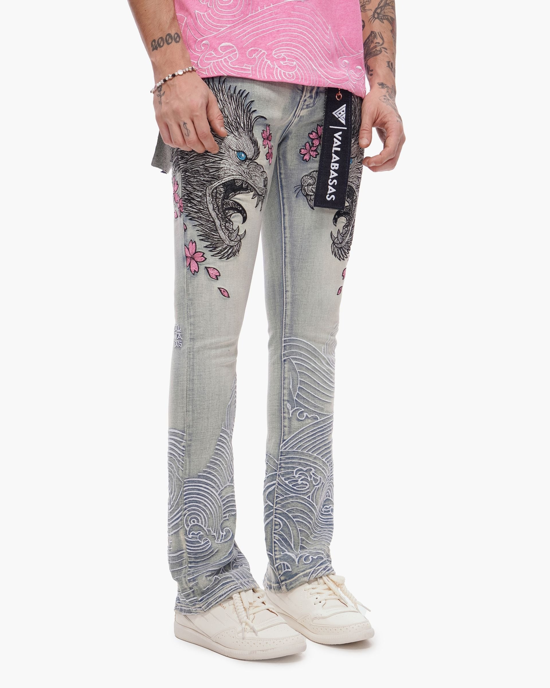 Valabasas - Tenka Stacked Denim - Light Blue Wash — front view