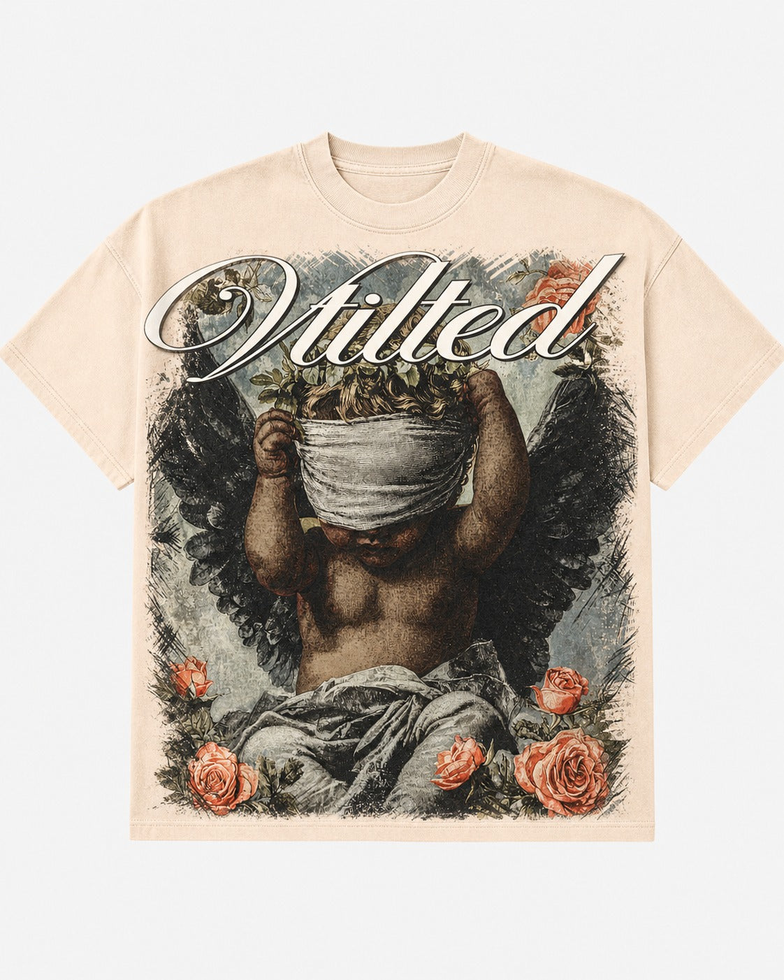 Vtilted - "Blossom" Tee - Cream — front view