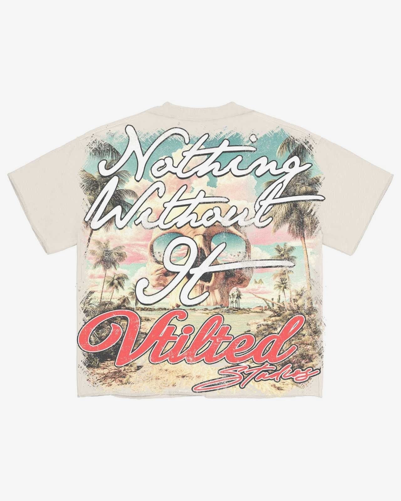 Vtilted - "Palms" Tee - White — front view