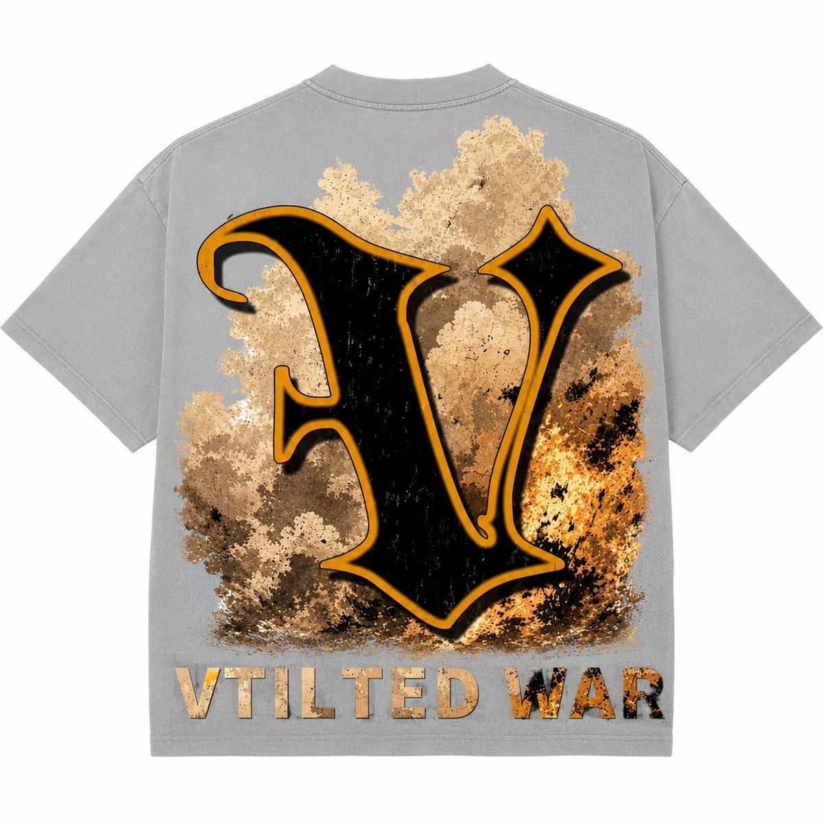 Vtilted - "WAREZONE" Tee - Gray — front view