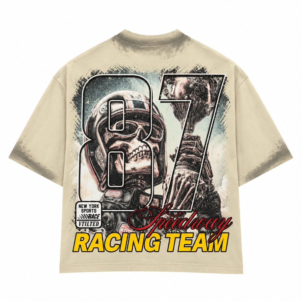 Vtilted - "CONQUER" Tee - Tan — front view