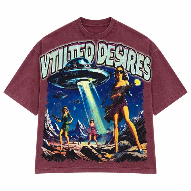 Vtilted - "1-800" Tee - Berry — front view