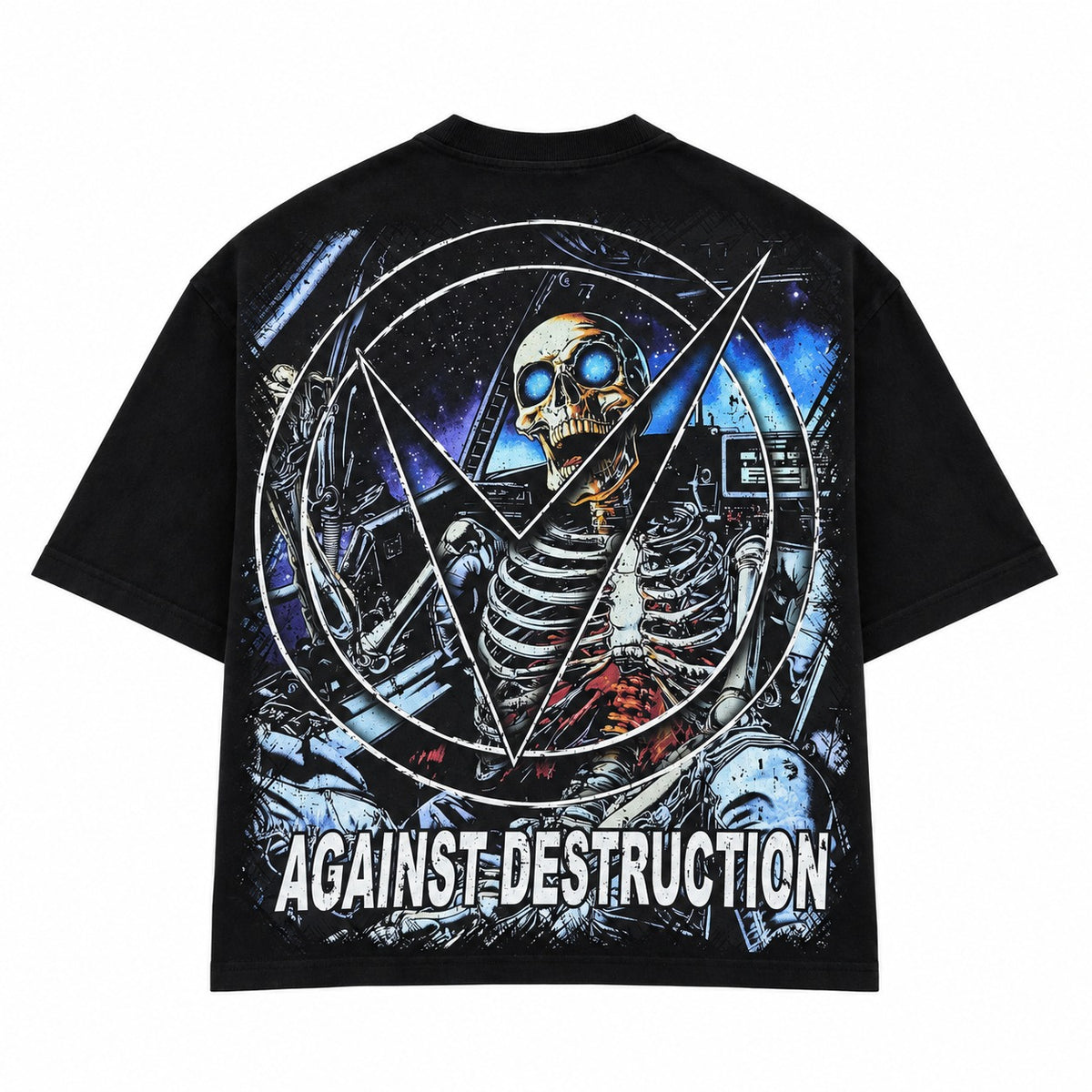 Vtilted - "DESTRUCTION" Tee - Jet Black — front view
