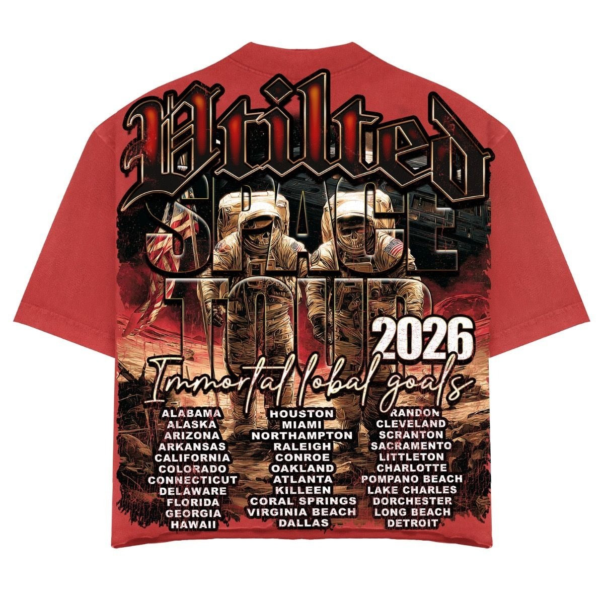 Vtilted - "Immortal" Tee - Red — front view