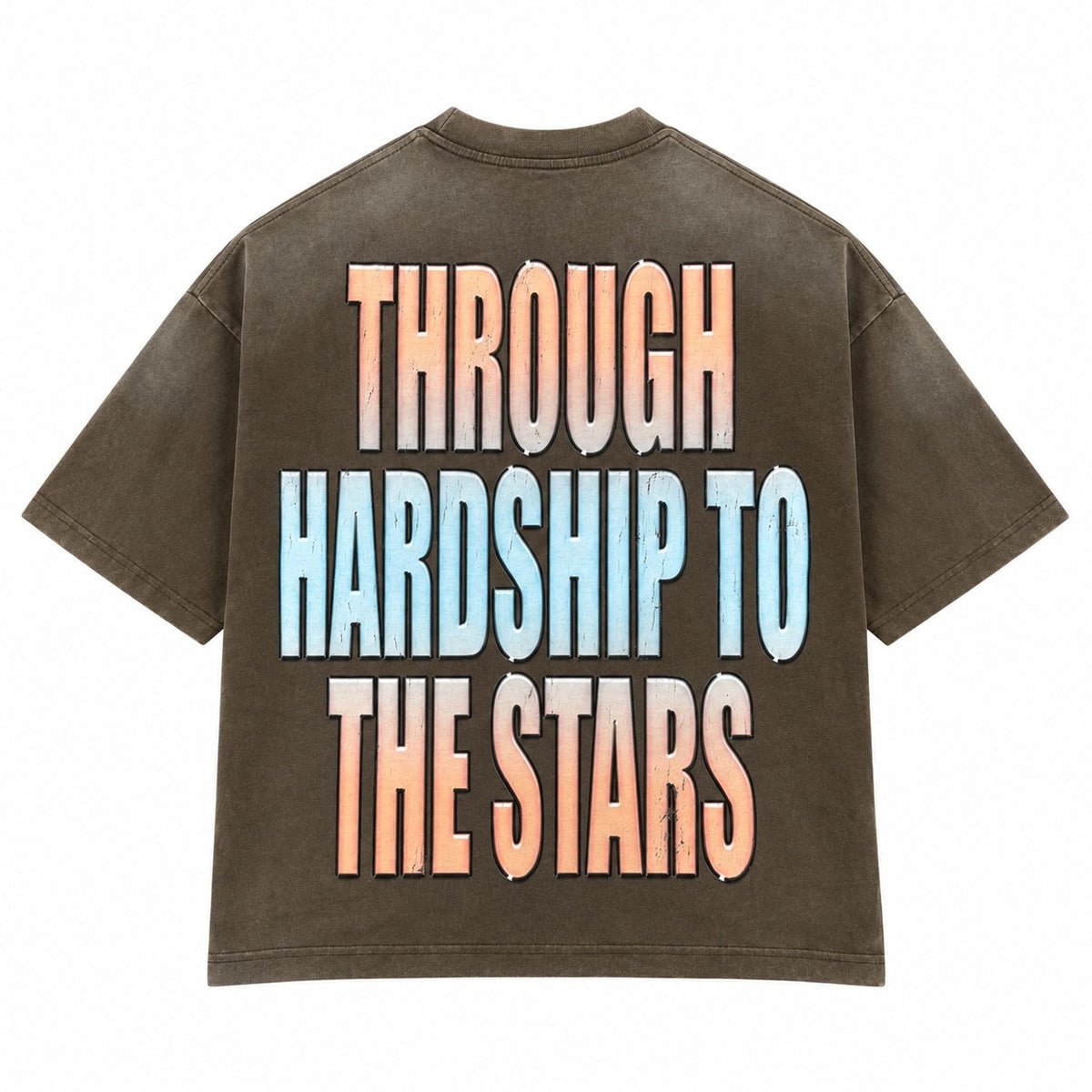 Vtilted - "GALAXY" Tee - Brown Wash — front view