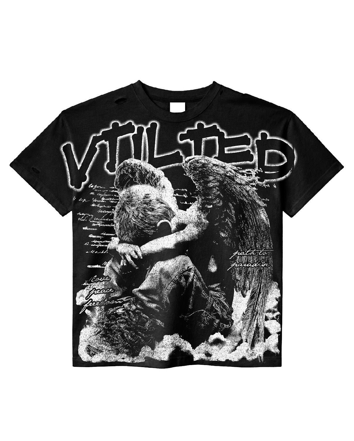 Vtilted - "Ghost" Tee - Jet Black — front view