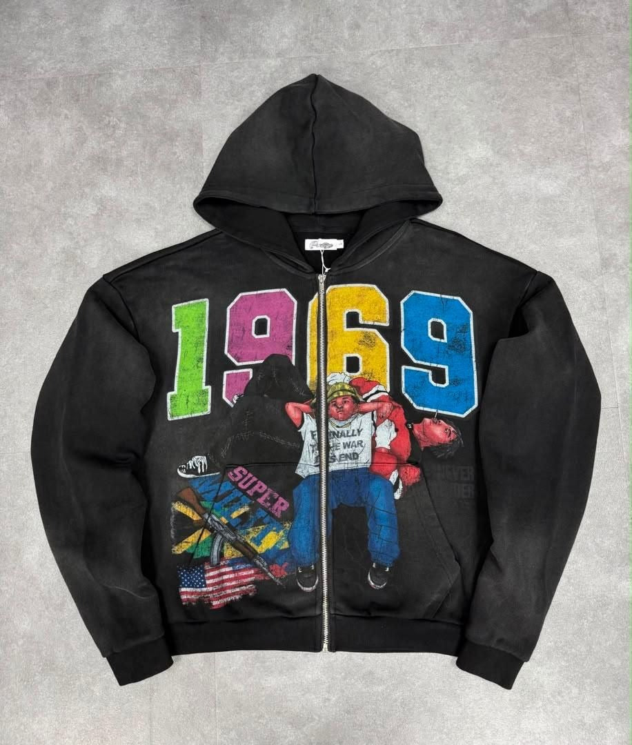 Prestige - War Has Ended Zip Hoodie - Black — front view