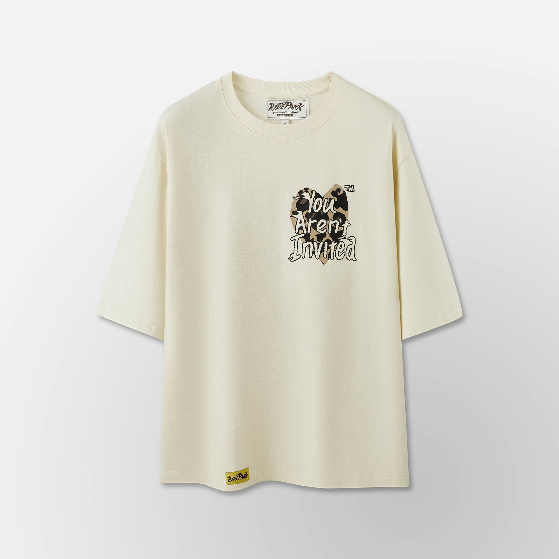Hyde Park - Yai Wyld Heart Tee - Light Brown/Cream — front view
