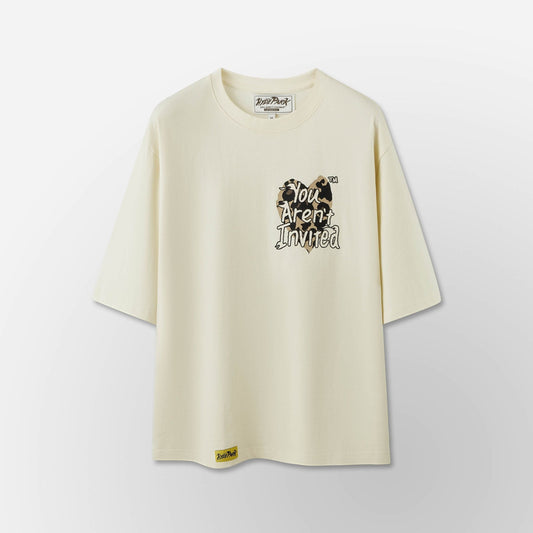Hyde Park - Yai Wyld Heart Tee - Light Brown/Cream — front view