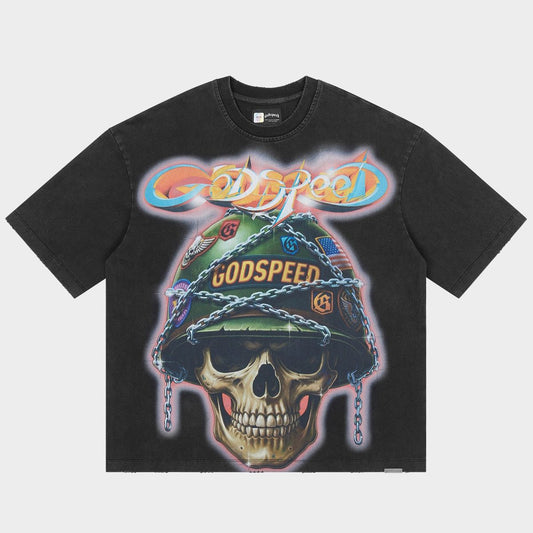 Godspeed - Badges of Honor T-shirt - Black — front view