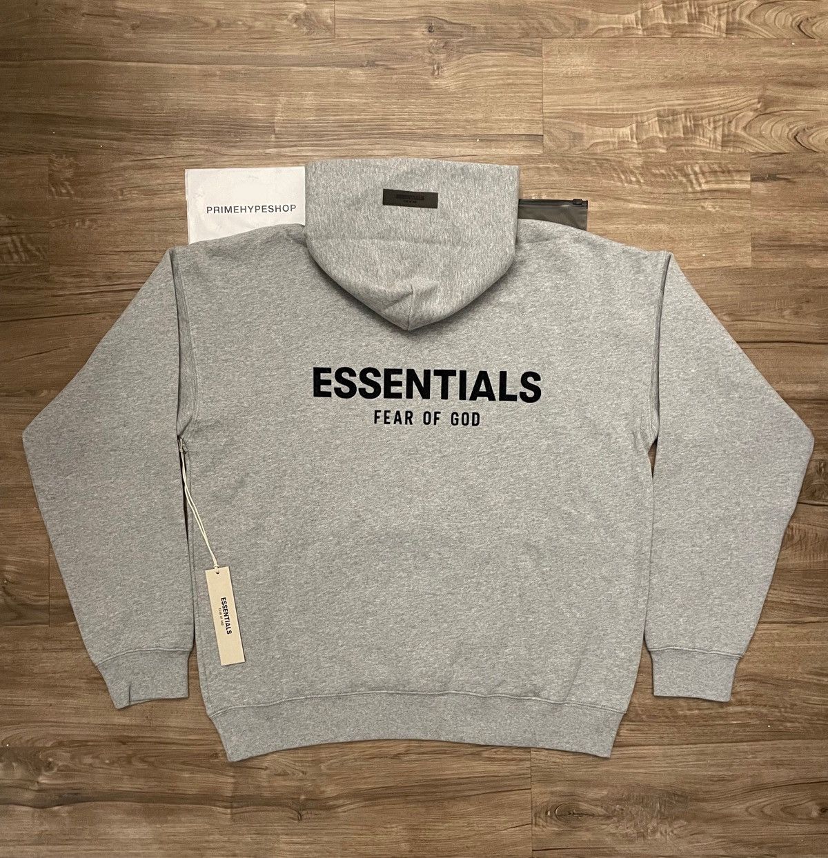 Fear of God Essentials SS22 Hoodie - Dark Oatmeal — Jerry Lorenzo Essentials heavyweight basic, pullover hoodie, front view