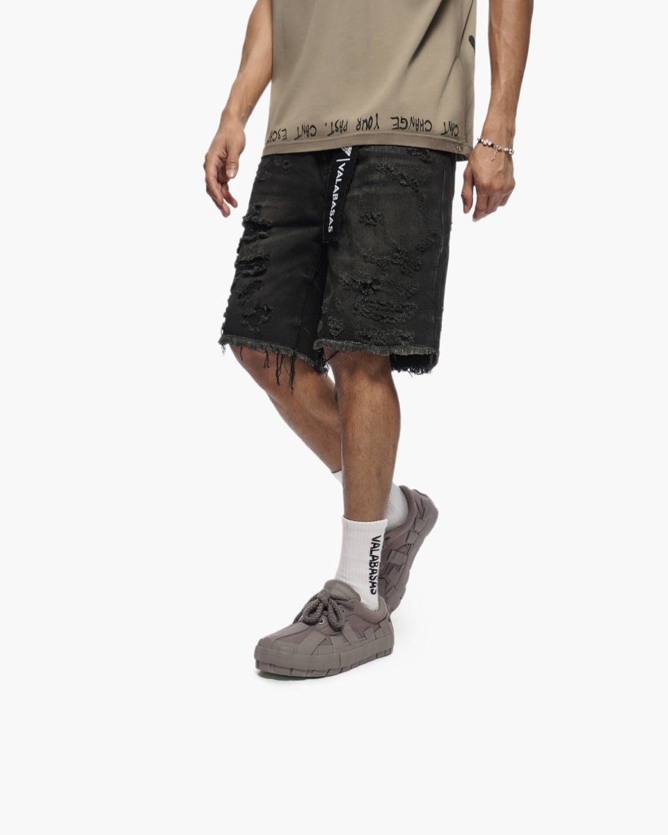 Valabasas - Clipped Jorts - Black Washed