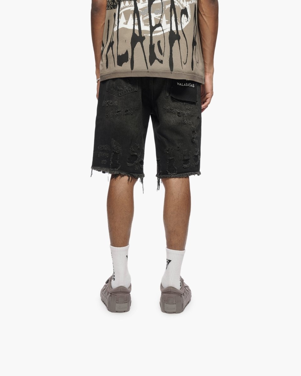 Valabasas - Clipped Jorts - Black Washed