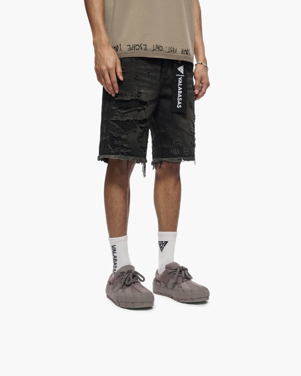 Valabasas - Clipped Jorts - Black Washed