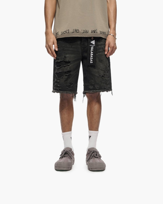 Valabasas - Clipped Jorts - Black Washed