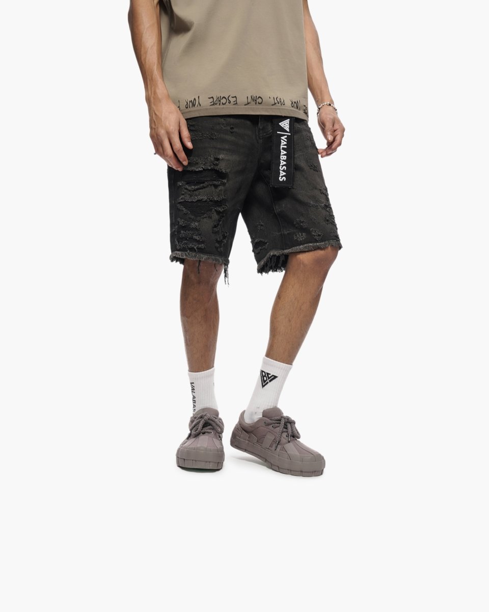 Valabasas - Clipped Jorts - Black Washed