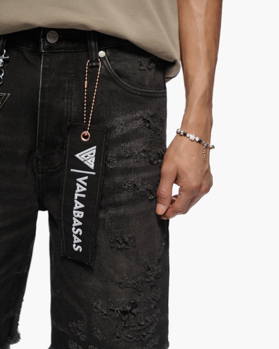 Valabasas - Clipped Jorts - Black Washed