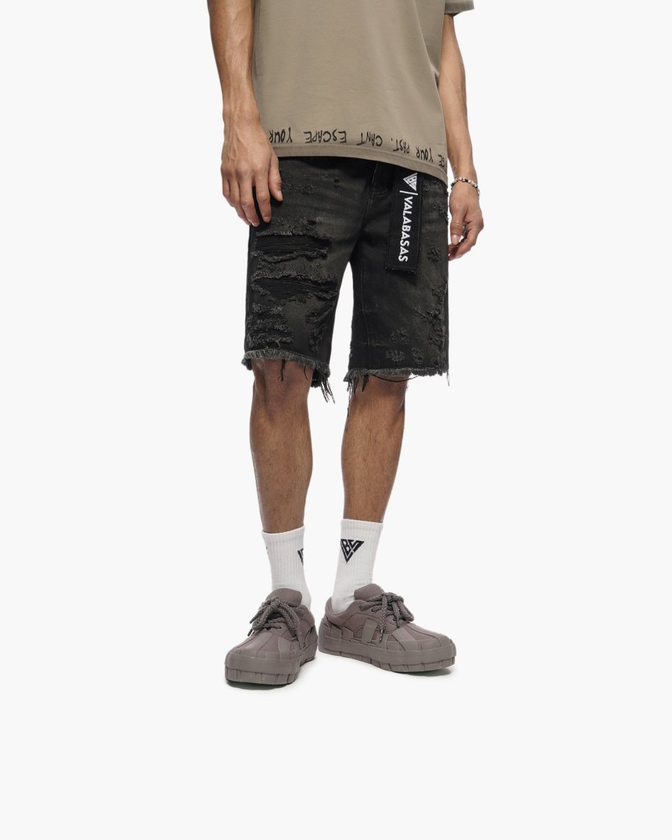 Valabasas - Clipped Jorts - Black Washed