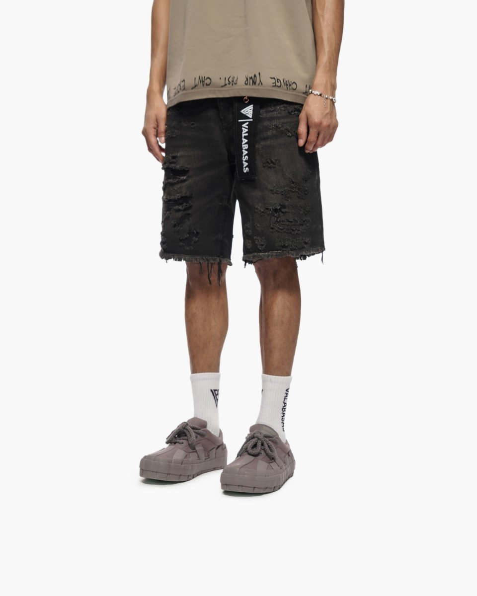 Valabasas - Clipped Jorts - Black Washed
