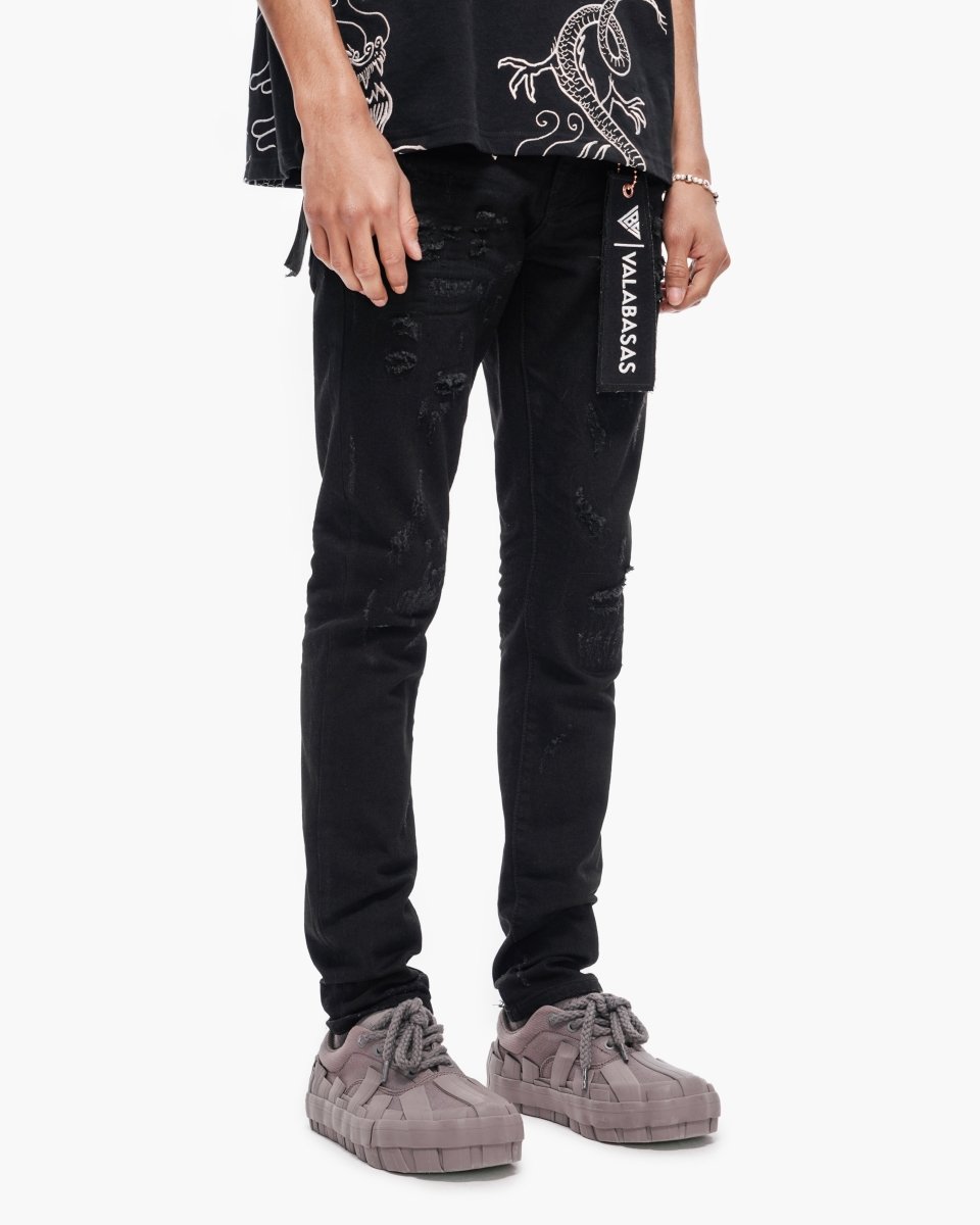 Valabasas - Collage Skinny Denim - Collage - Grey Vintage Wash