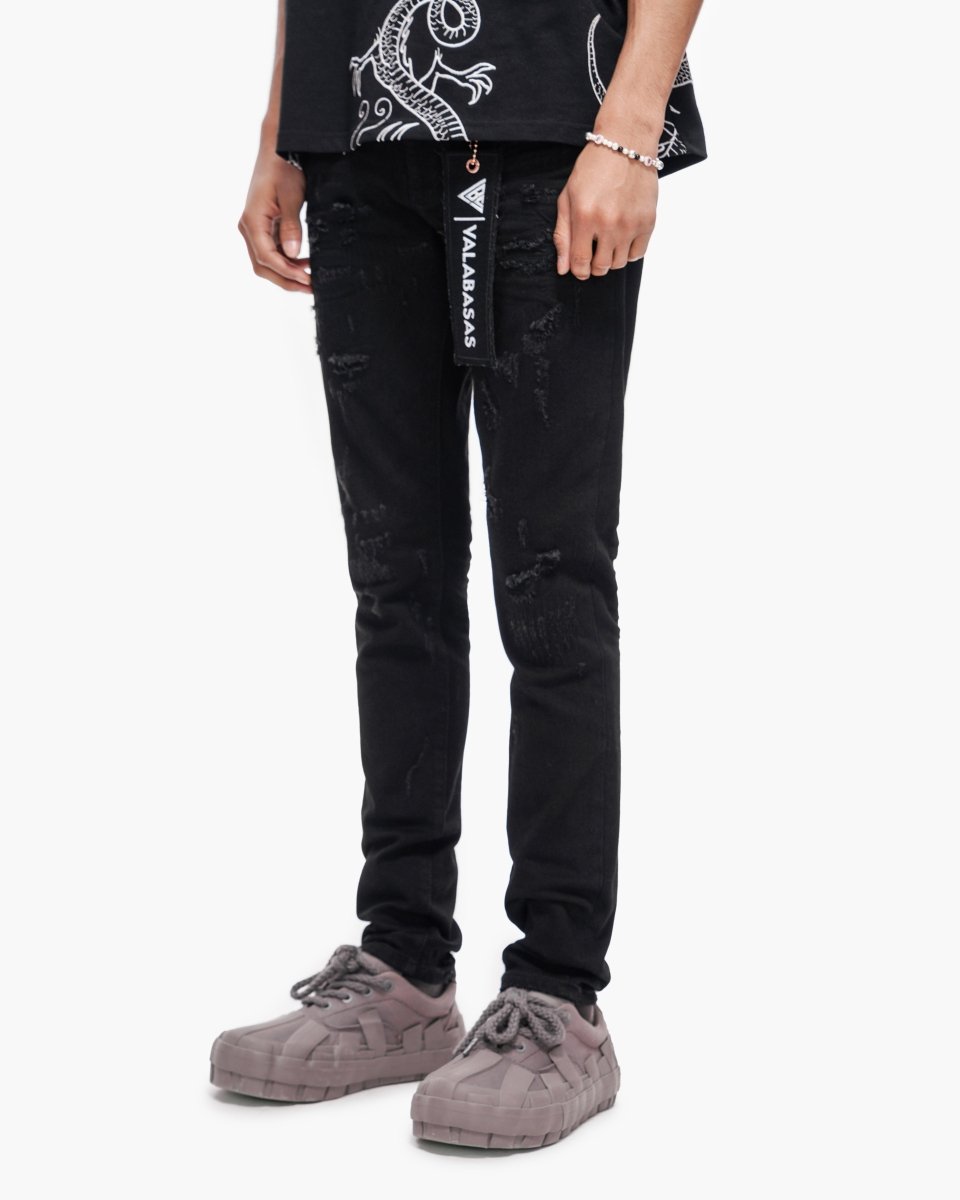 Valabasas - Collage Skinny Denim - Collage - Grey Vintage Wash