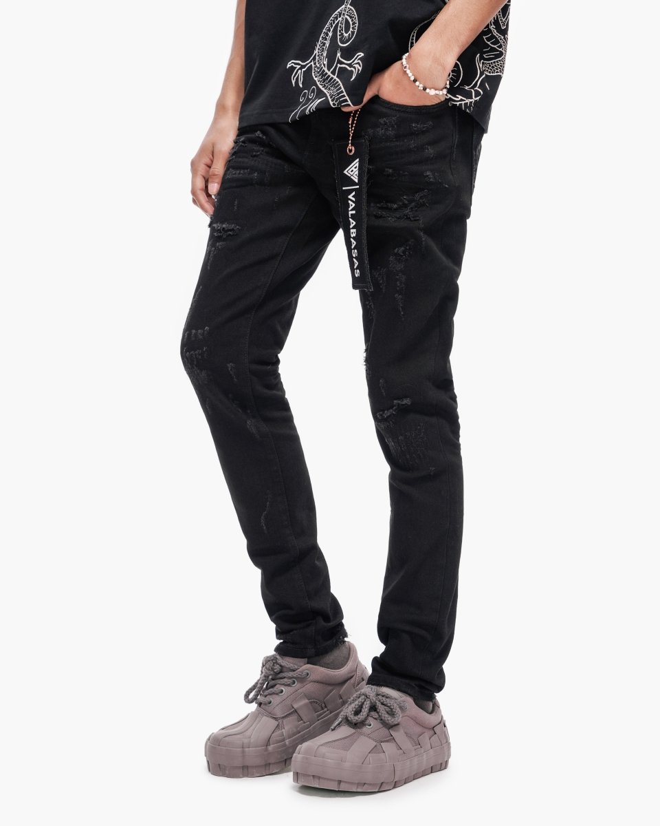 Valabasas - Collage Skinny Denim - Collage - Grey Vintage Wash