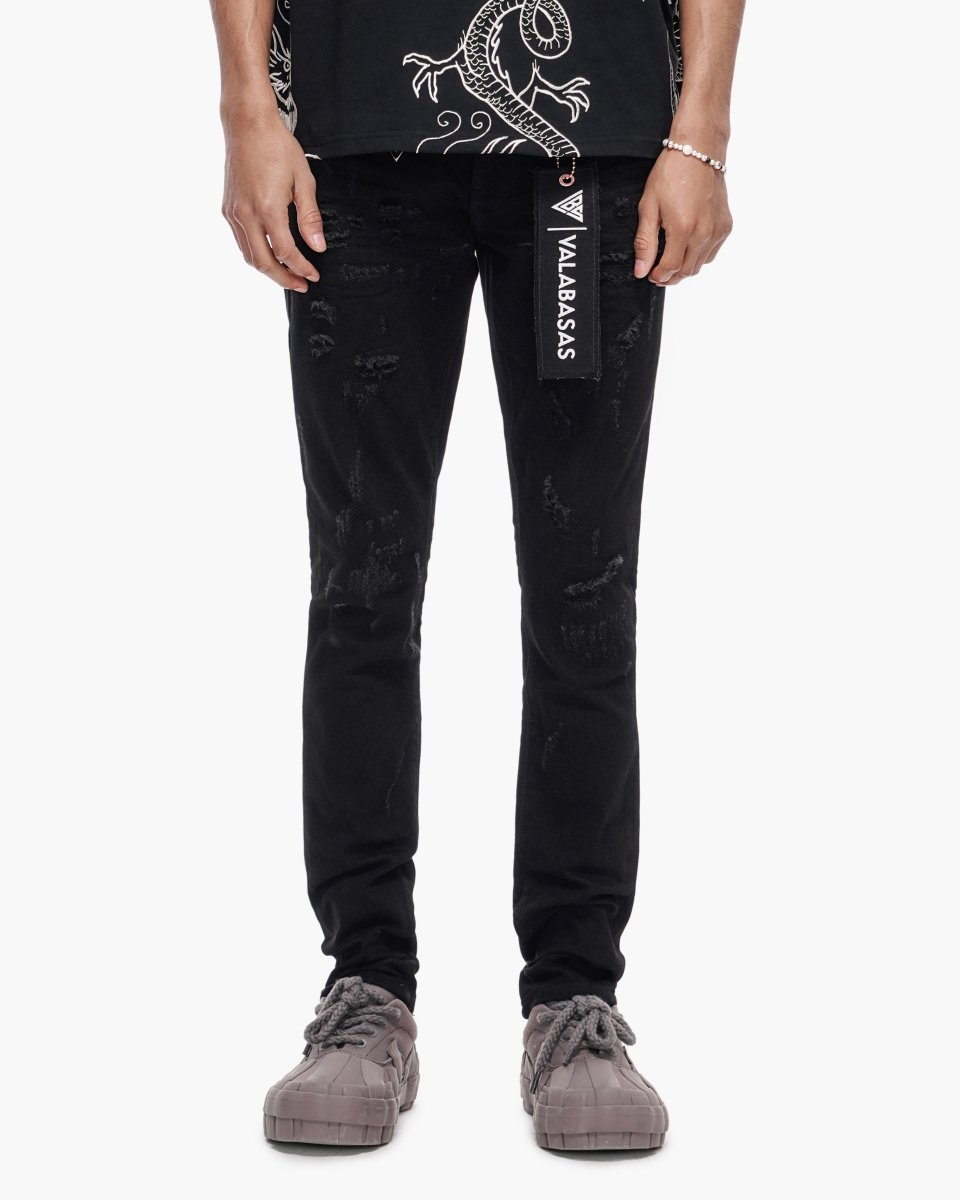 Valabasas - Collage Skinny Denim - Collage - Grey Vintage Wash