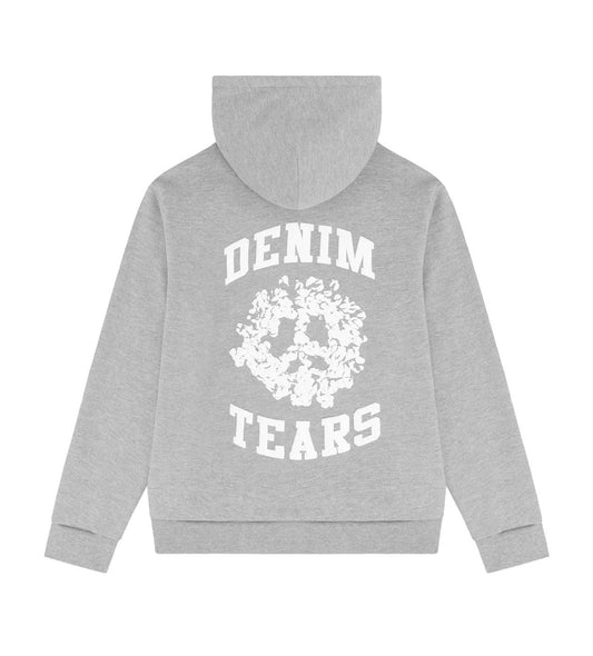 Denim Tears - Denim University Zip Hoodie - Grey — front view