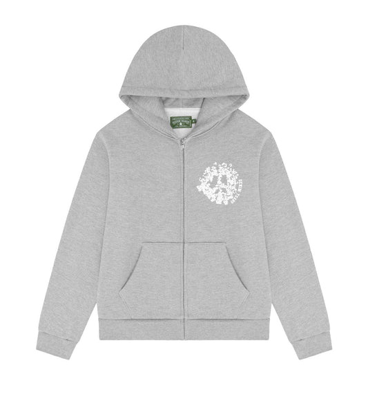 Denim Tears - Denim University Zip Hoodie - Grey — front view