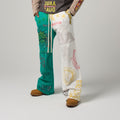 Duaa - Star Split Sweat Pants - White — front view