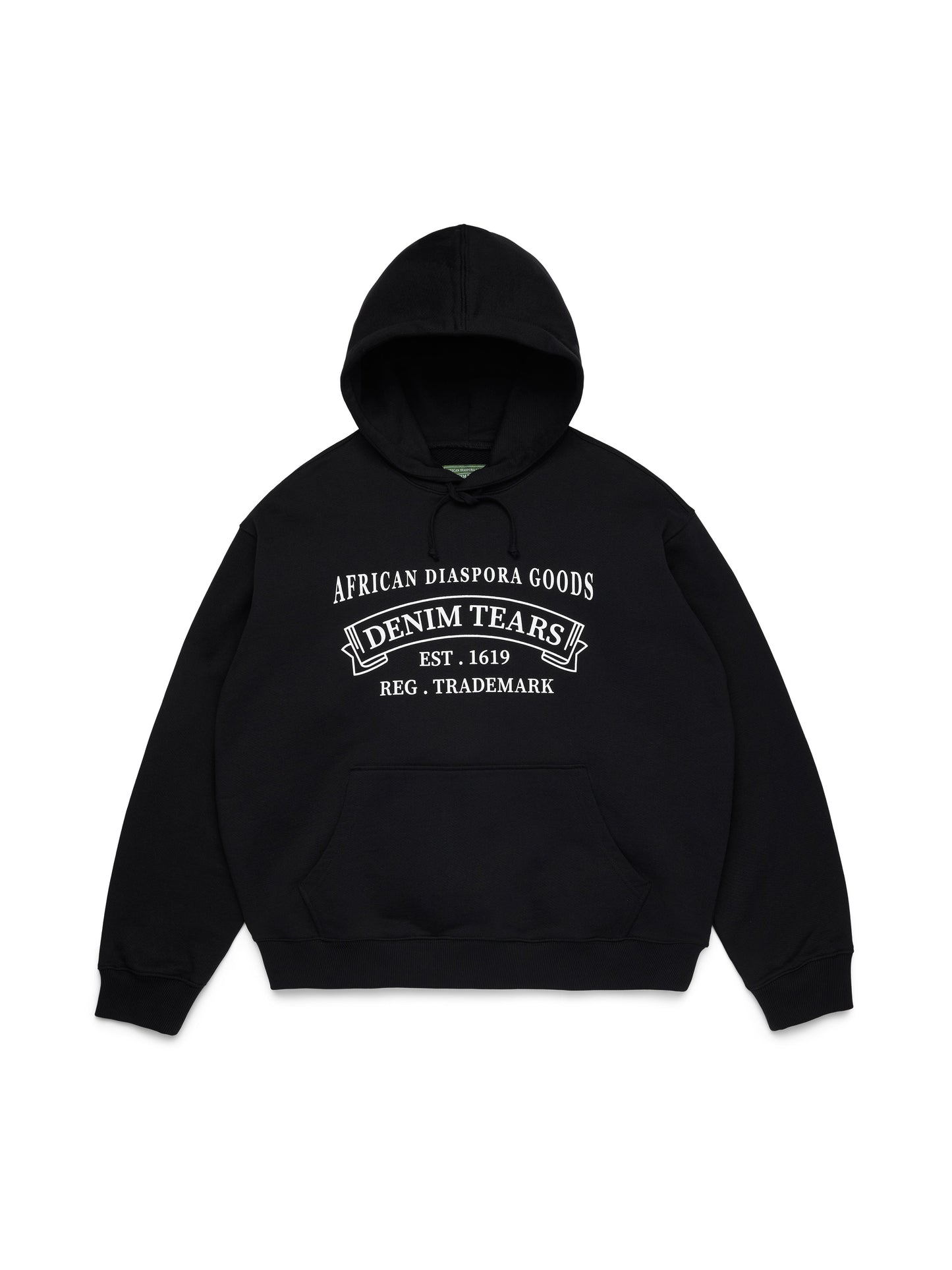 Denim Tears - ADG Hoodie - Black/White — front view