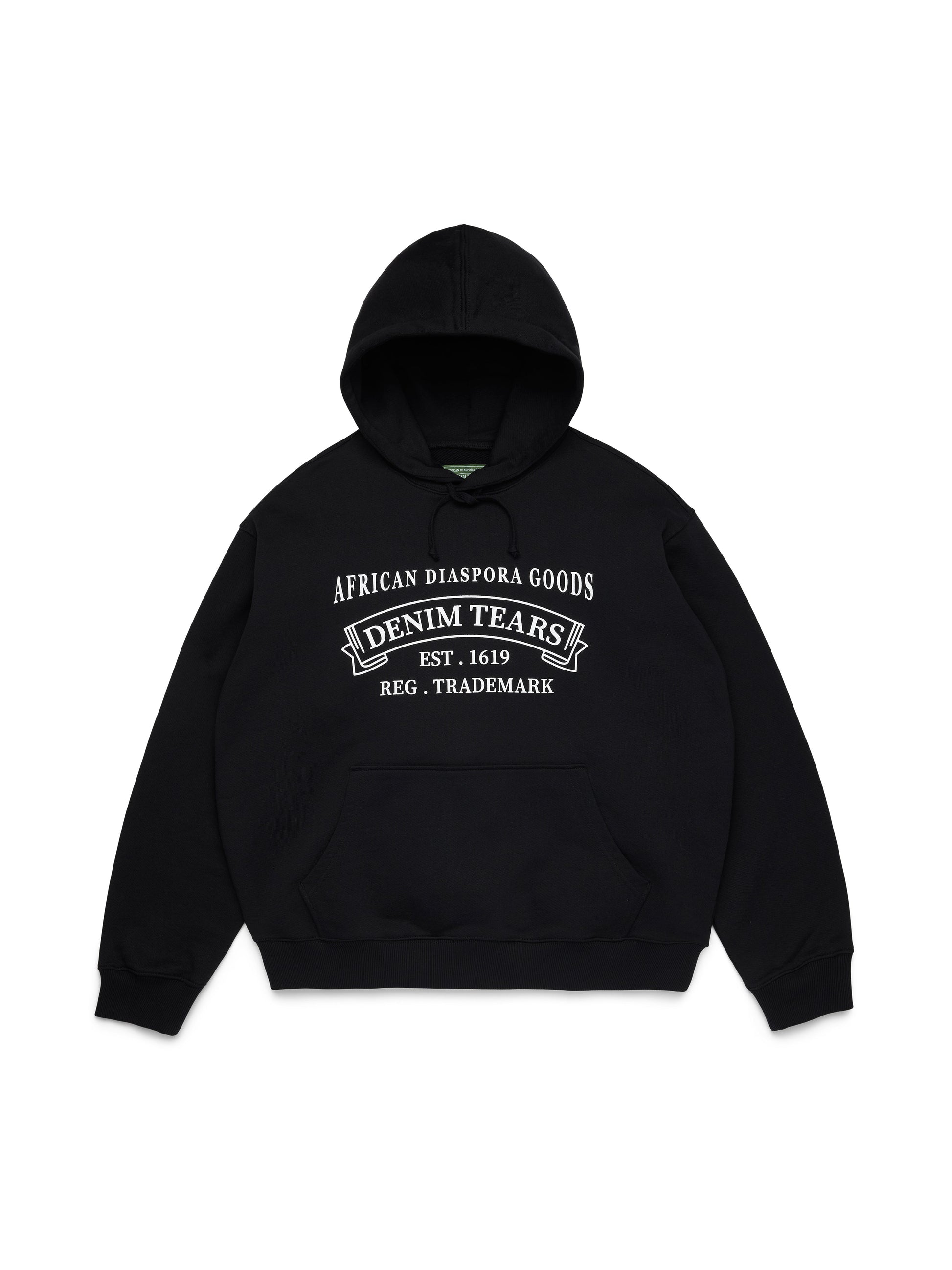 Denim Tears - ADG Hoodie - Black/White — front view