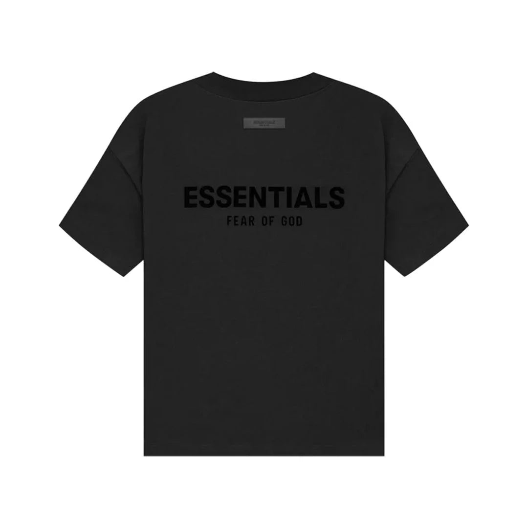 Fear of God Essentials Tee - Stretch Limo — Jerry Lorenzo Essentials heavyweight basic, short-sleeve cotton tee, front view