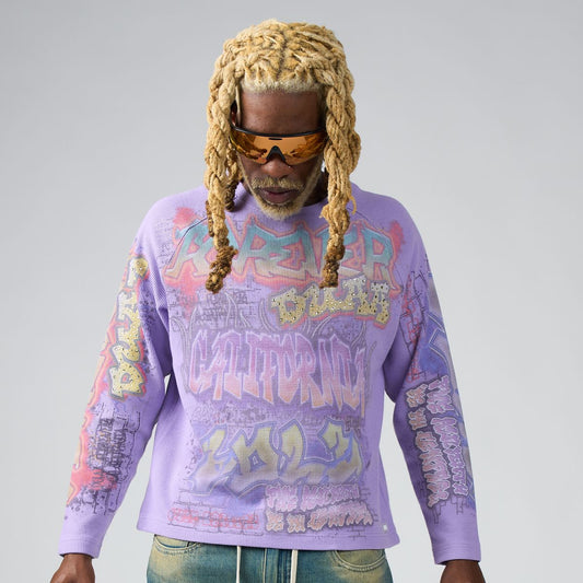 Duaa - Design Long Sleeve - Purple — front view