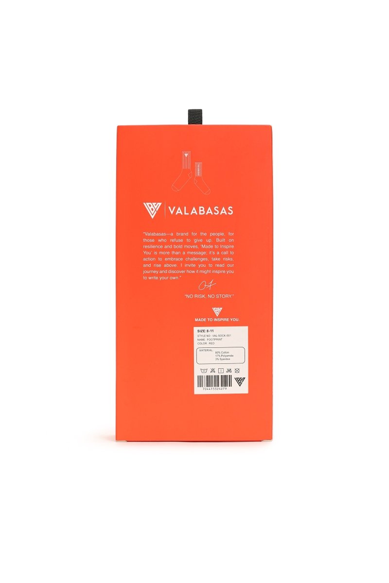 Valabasas - Footprint Socks - Red