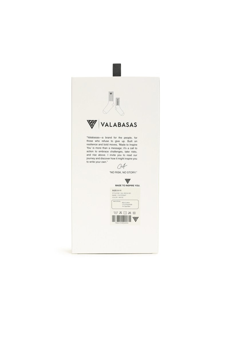 Valabasas - Footprint Socks - White