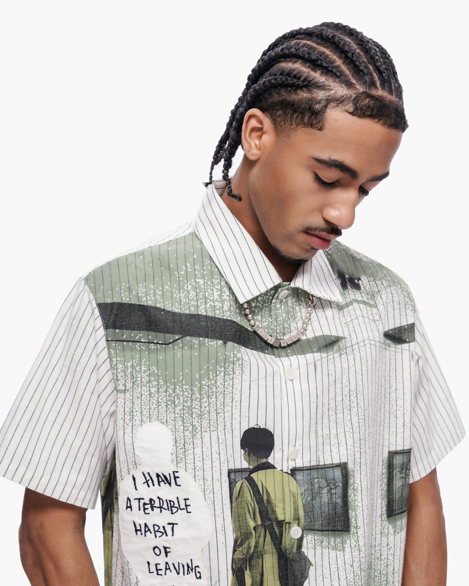 Valabasas - Leave Town Pin-striped BD - White