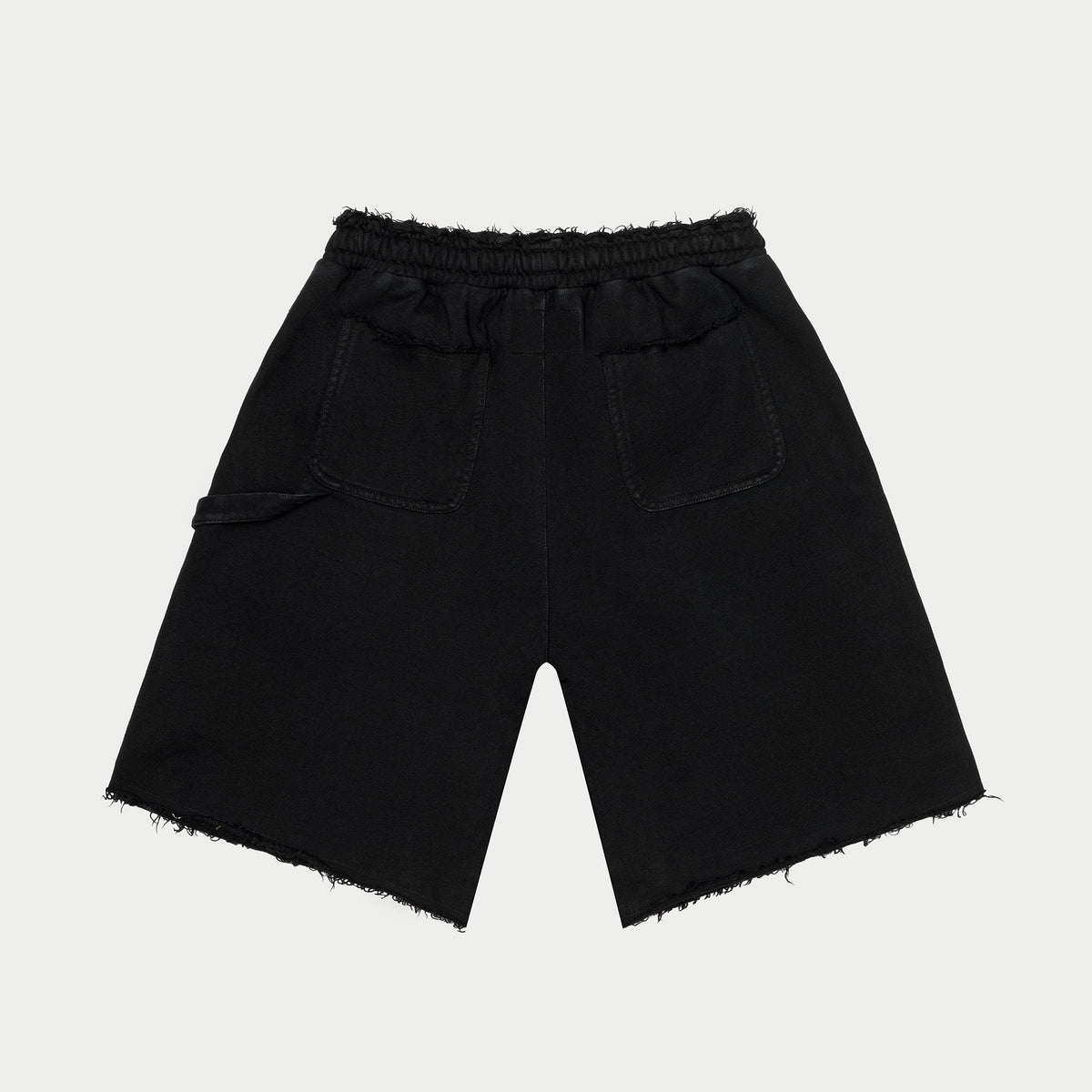 Godspeed - Carpenter Distressed Shorts - Black — front view