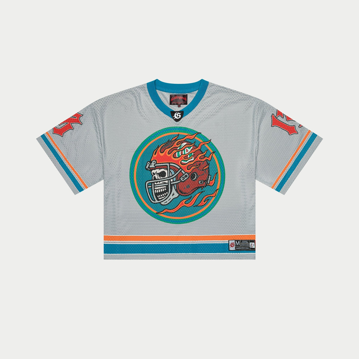 Godspeed - First Down Jersey (Grey/Blue/Orange) NYC — front view